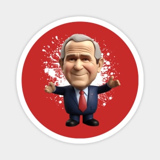 George Bush plastic figure Magnet